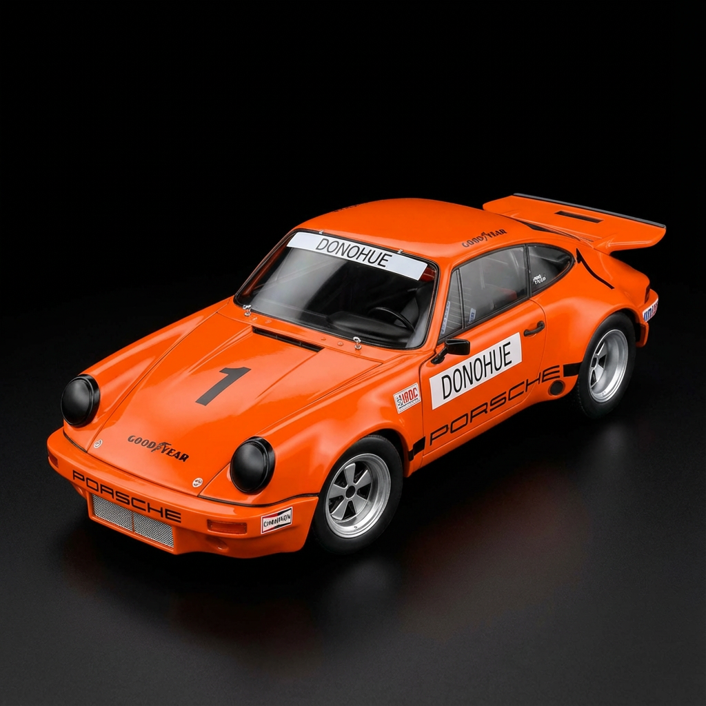 Porsche 911 IROC Orange #1 Donohue IROC Daytona 1974 Miniature Car