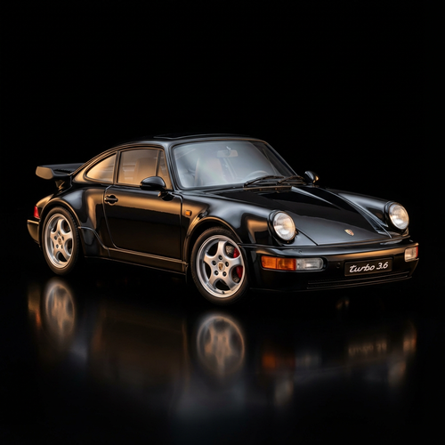 Porsche 911 (964) Turbo 3.6 Black 1993 Miniature Car