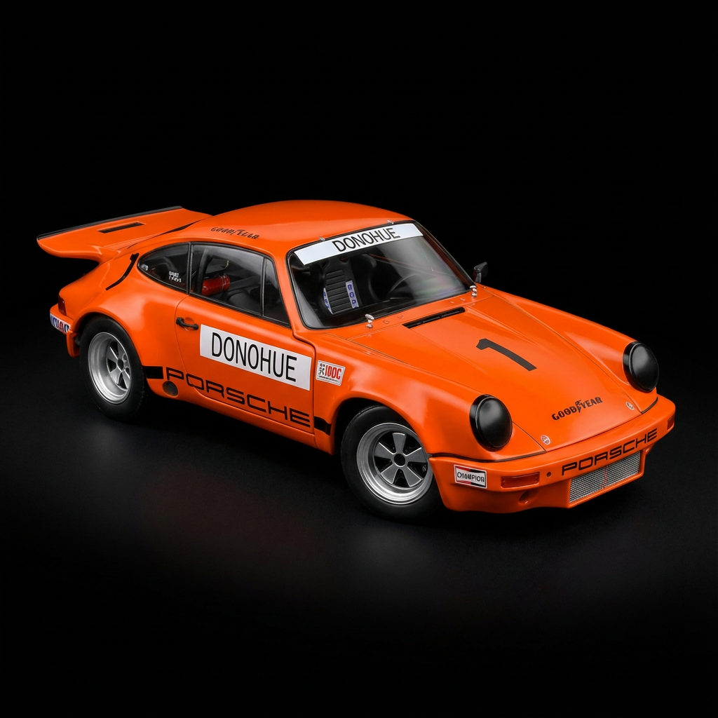 Porsche 911 IROC Orange #1 Donohue IROC Daytona 1974 Miniature Car