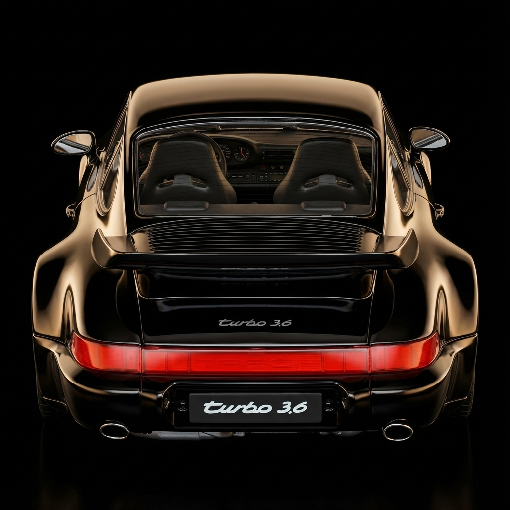 Porsche 911 (964) Turbo 3.6 Black 1993 Miniature Car
