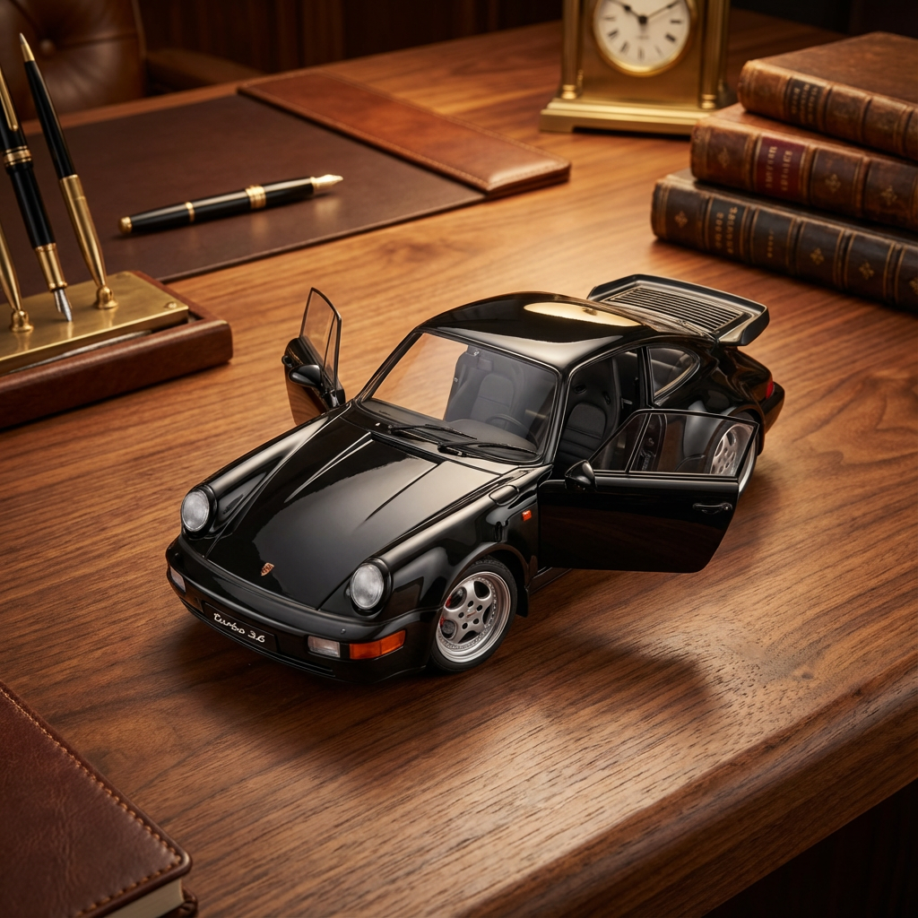 Porsche 911 (964) Turbo 3.6 Black 1993 Miniature