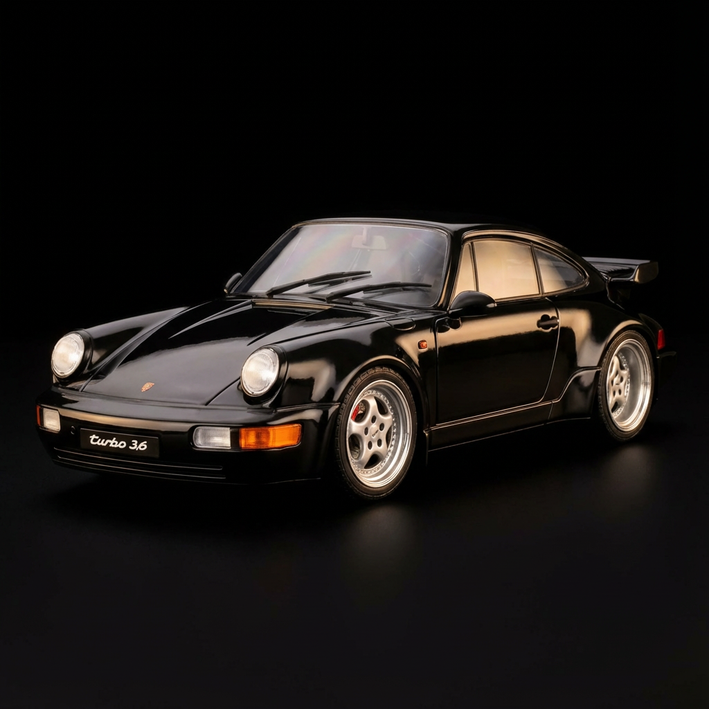 Porsche 911 (964) Turbo 3.6 Black 1993 Miniature Car