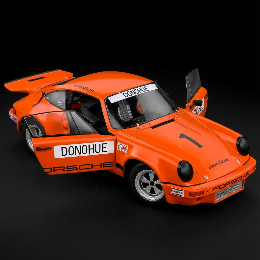 Porsche 911 IROC Orange #1 Donohue IROC Daytona 1974 Miniature Car
