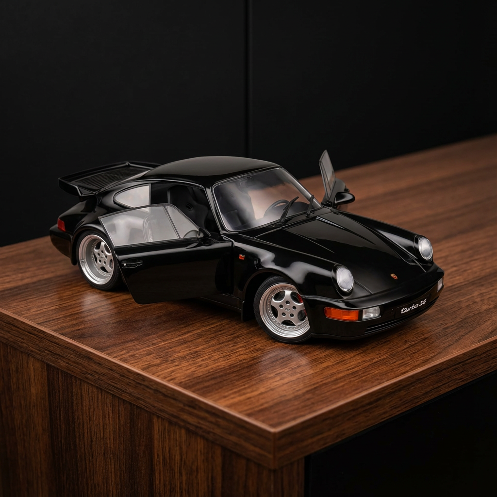 Porsche 911 (964) Turbo 3.6 Black 1993 Miniature