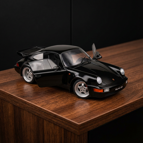 Porsche 911 (964) Turbo 3.6 Black 1993 Miniature